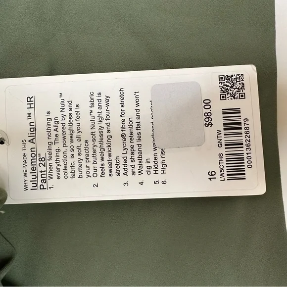 Lululemon | Align High Rise Legging 28 inch Inseam | Green Twill - Picture 8 of 10